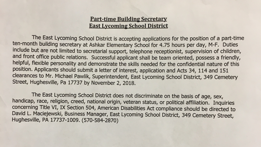 Applications Due Tomorrow 11/2